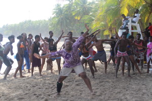 West African Dance Workshop on the Beach in Jacmel